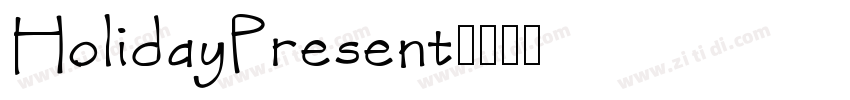 HolidayPresent字体转换