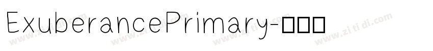 ExuberancePrimary字体转换