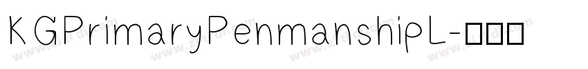 KGPrimaryPenmanshipL字体转换