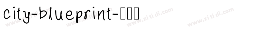 city-blueprint字体转换