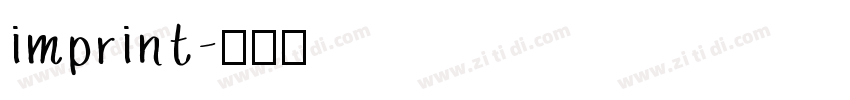 imprint字体转换