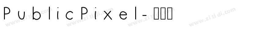 PublicPixel字体转换