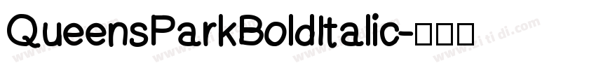 QueensParkBoldItalic字体转换