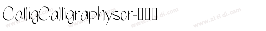 CalligCalligraphyscr字体转换