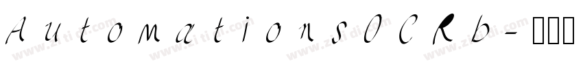 AutomationsOCRb字体转换