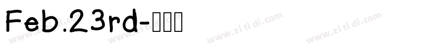 Feb.23rd字体转换