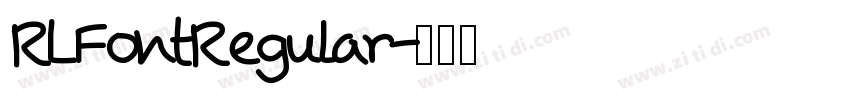 RLFontRegular字体转换
