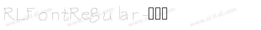 RLFontRegular字体转换