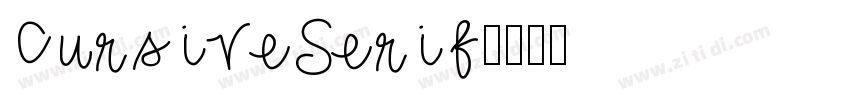 CursiveSerif字体转换