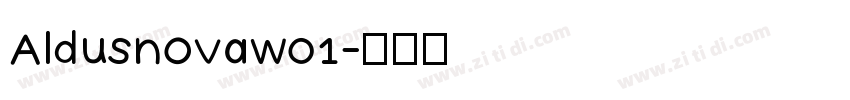 AldusnovaW01字体转换