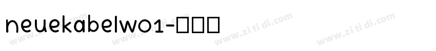 neuekabelw01字体转换
