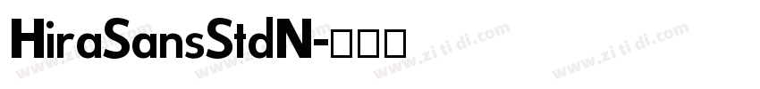HiraSansStdN字体转换