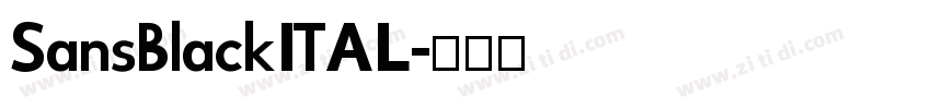 SansBlackITAL字体转换