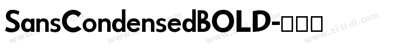 SansCondensedBOLD字体转换