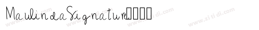 MaulindaSignature字体转换