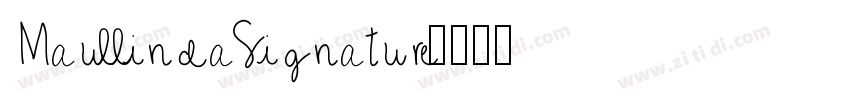 MaullindaSignature字体转换