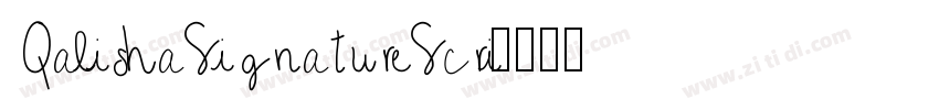 QalishaSignatureScri字体转换