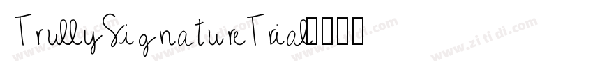 TrullySignatureTrial字体转换