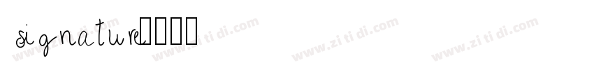 signature字体转换