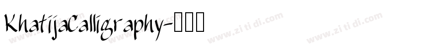 KhatijaCalligraphy字体转换