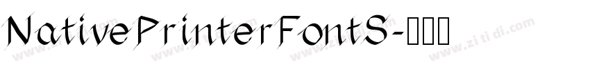 NativePrinterFontS字体转换