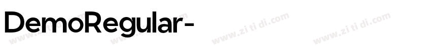 DemoRegular字体转换