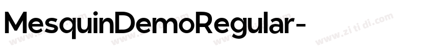 MesquinDemoRegular字体转换