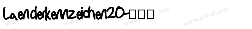 Laenderkennzeichen20字体转换