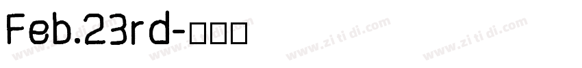 Feb.23rd字体转换