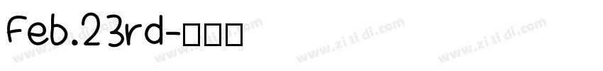 Feb.23rd字体转换