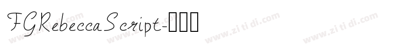 FGRebeccaScript字体转换