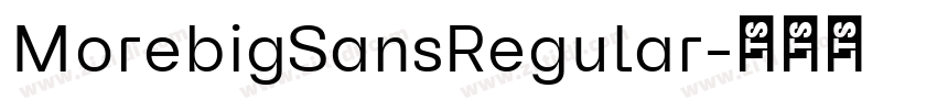 MorebigSansRegular字体转换