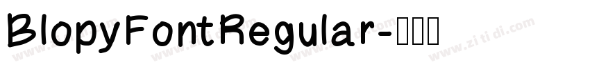 BlopyFontRegular字体转换