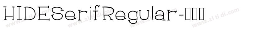 HIDESerifRegular字体转换