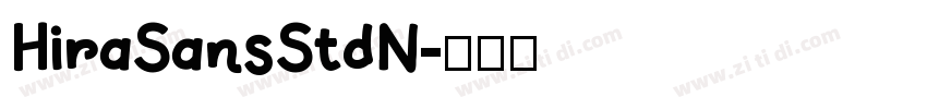 HiraSansStdN字体转换