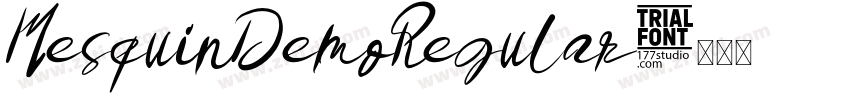 MesquinDemoRegular字体转换