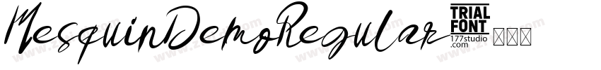 MesquinDemoRegular字体转换