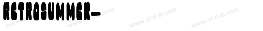 RetroSummer字体转换