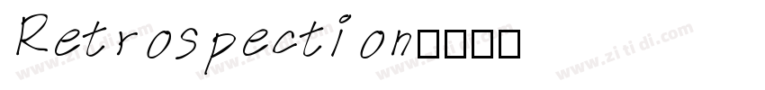 Retrospection字体转换