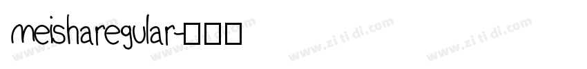 meisharegular字体转换