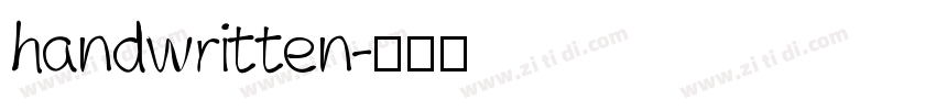 handwritten字体转换