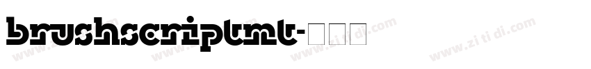 brushscriptmt字体转换