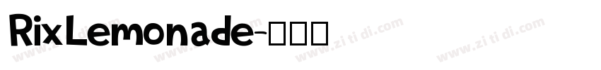 RixLemonade字体转换