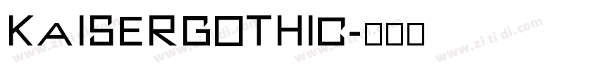 KaiserGothic字体转换