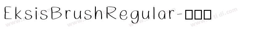 EksisBrushRegular字体转换