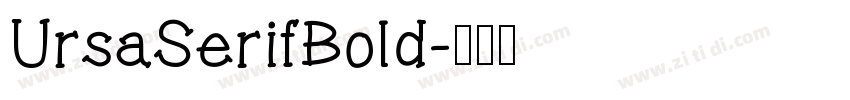 UrsaSerifBold字体转换