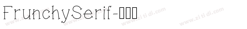 FrunchySerif字体转换