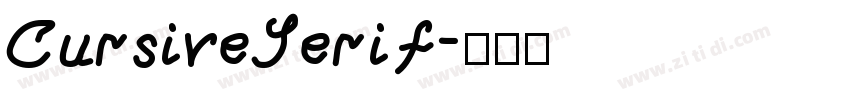 CursiveSerif字体转换