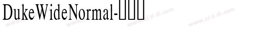 DukeWideNormal字体转换