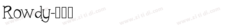 Rowdy字体转换
